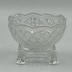 Vintage Avon Fostoria Clear Glass Master Salt Cellar